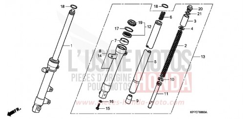 GABEL, VORNE CBR125RW5 de 2005